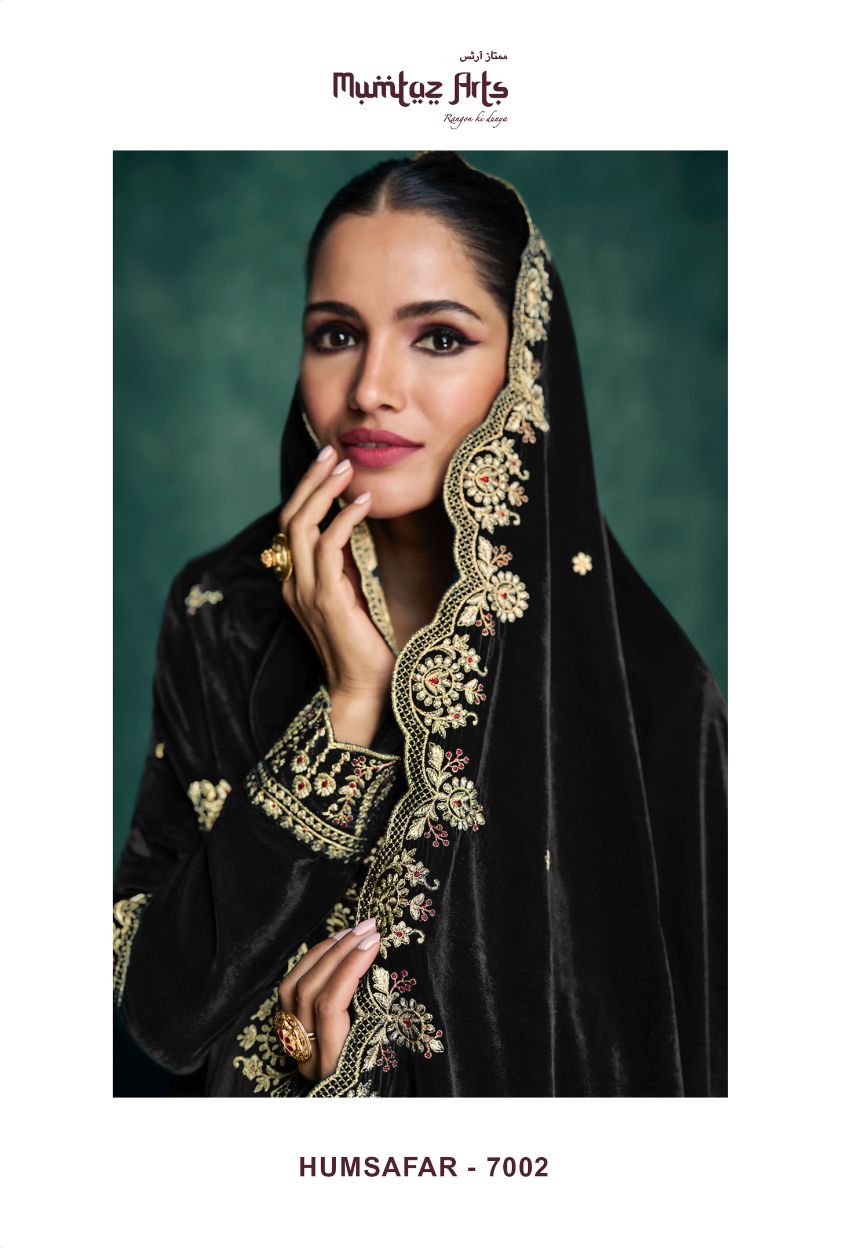 Humsafar By Mumtaz Art Velvet Designer Salwar Suits Catalog
 